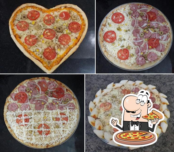 Peça diferentes tipos de pizza