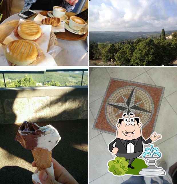 Dai un’occhiata alla foto che presenta la esterno e cibo di Sandy Cafe