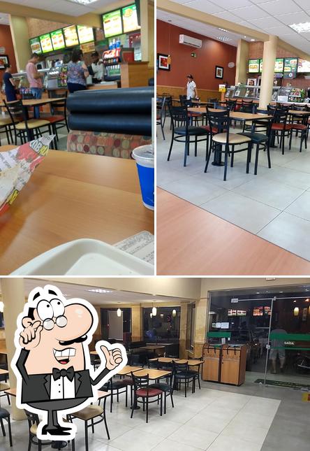 O interior do Subway