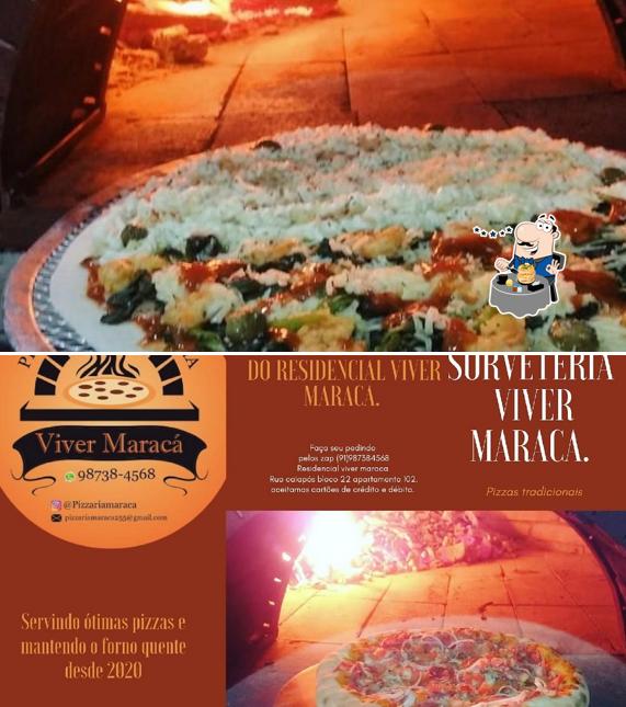 Comida em Pizzaria maraca