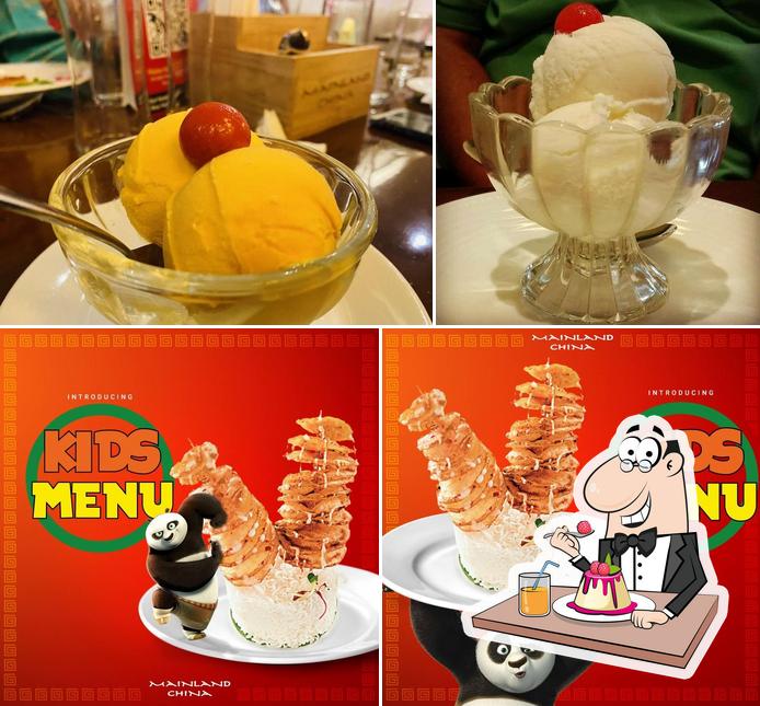 Mainland China serves a selection of sweet dishes