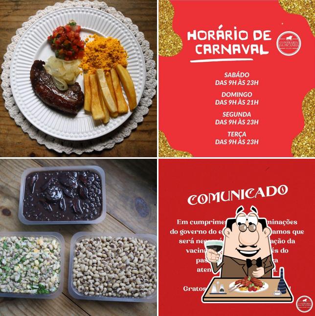 Prove refeições de carne do menu