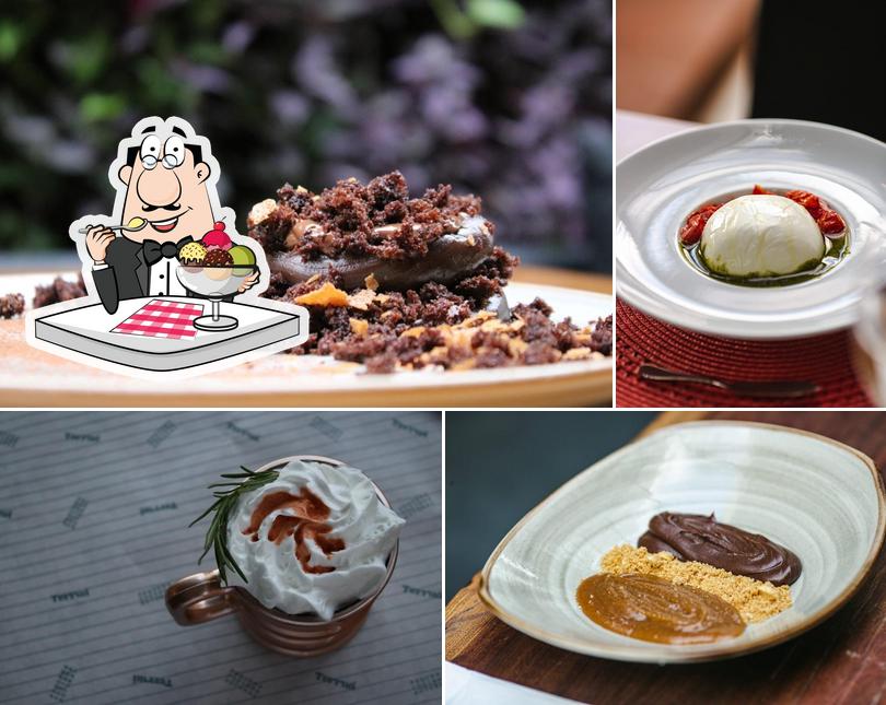 Restaurante Terruá oferece uma seleção de pratos doces