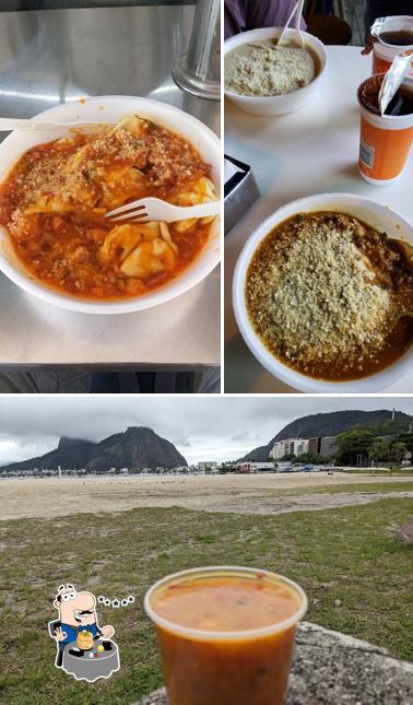 Entre diferentes coisas, comida e bebida podem ser encontrados no Sopa dois irmãos