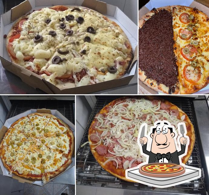 Escolha pizza no Enseada Pizzaria
