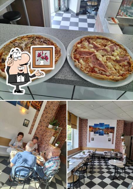 Voici la photo indiquant la intérieur et pizza sur Intalia Pizzeria