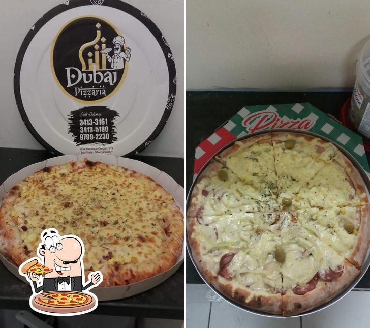 Escolha diferentes variedades de pizza