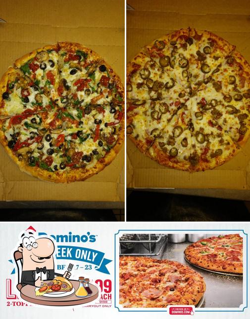 Pick pizza at Domino's Pizza