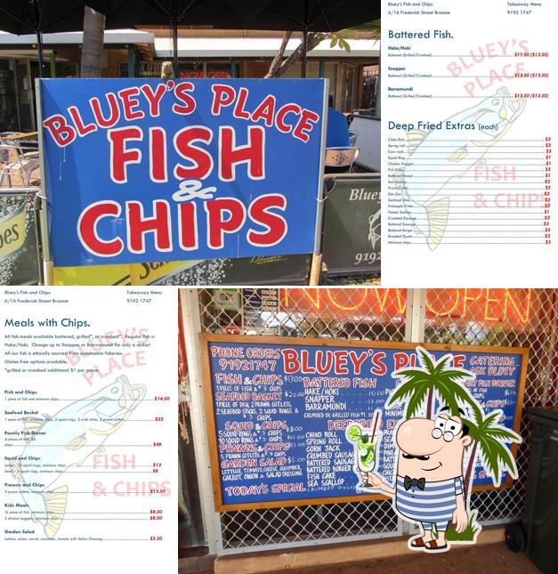 Here's a picture of Bluey's Place Fish and Chips