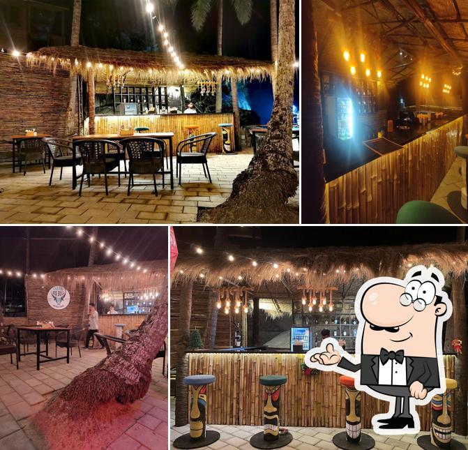 This is the picture displaying interior and food at Big Bull Beach Bar