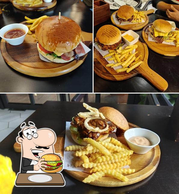 Order a burger at Navya Patisserie