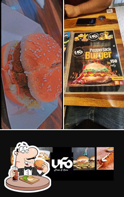 Get a burger at UFO Fries and Corn jodhpur