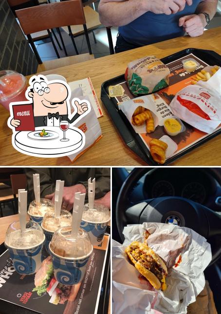 Take a look at the photo showing food and beverage at Burger King