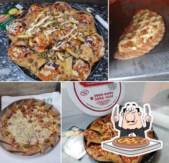 Experimente pizza no Pizzaria Sabor a Lenha