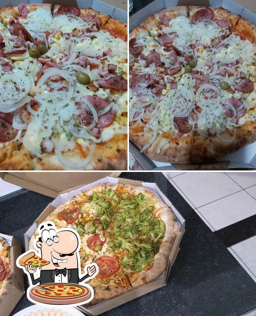 Escolha pizza no Donattello Pizzaria