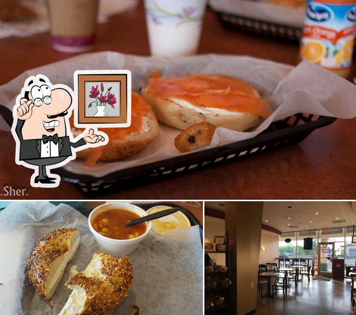 The picture of interior and food at Zi Pani Bagels & Bread