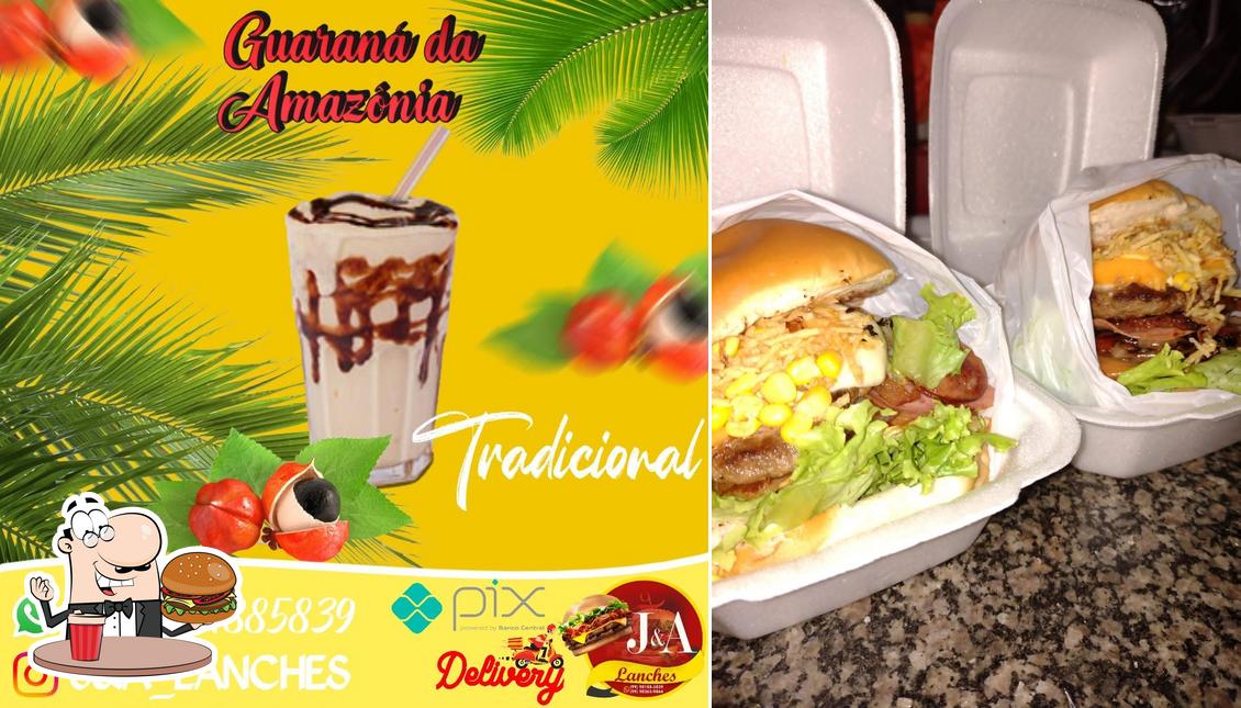 Delicie-se com um hambúrguer no J&A LANCHES