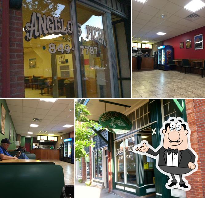 The interior of Angelo's Pizza