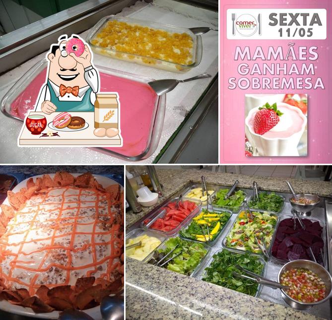 Comer e Viver serve uma seleção de pratos doces