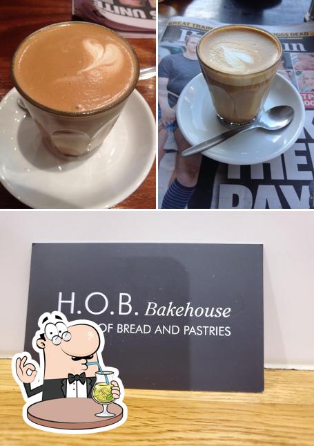 This is the image depicting drink and interior at House of Bread & Pastries In Brighton