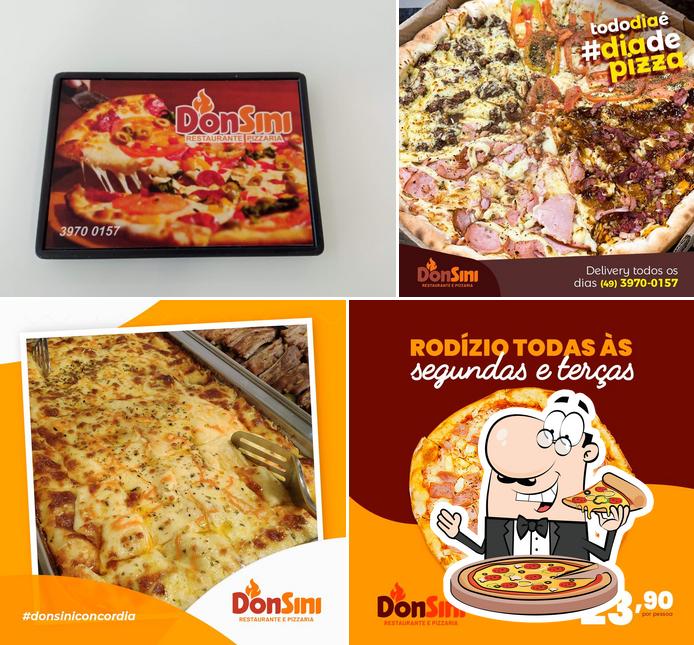 Experimente pizza no DonSini Concórdia Pizzaria e Restaurante