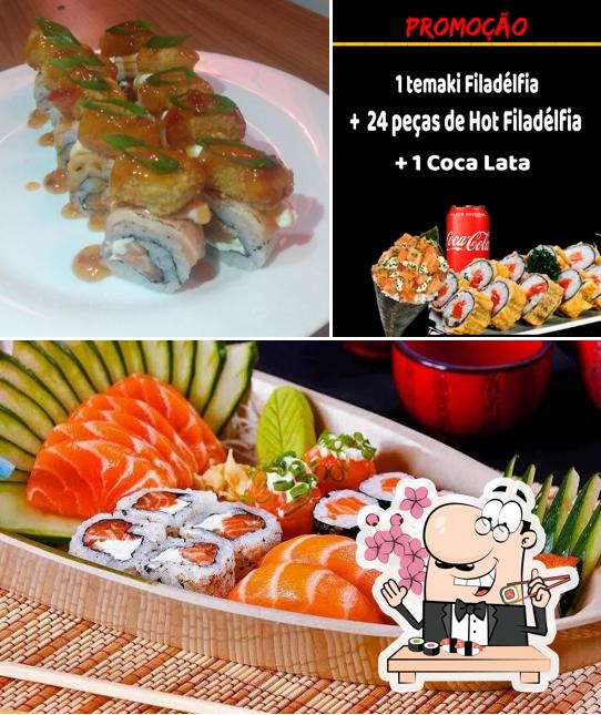 Peça diversas opções de sushi