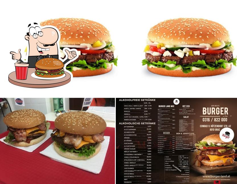 Die Burger von Burger Land in einer Vielzahl an Geschmacksrichtungen werden euch sicherlich schmecken