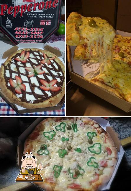 Consiga diferentes tipos de pizza