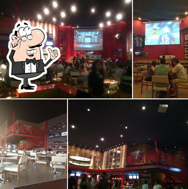 O interior do Five Sport Bar - Vilas