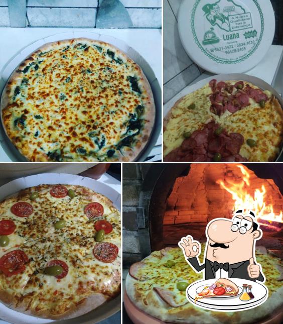 Experimente pizza no Pizzaria Luana