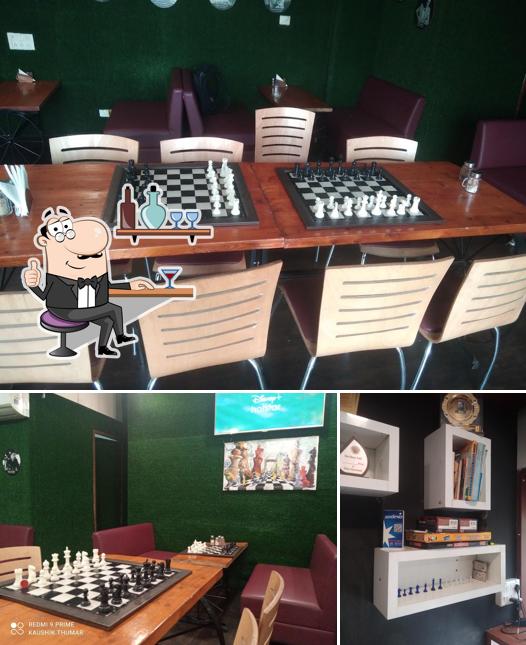 The interior of The Chess Cafe
