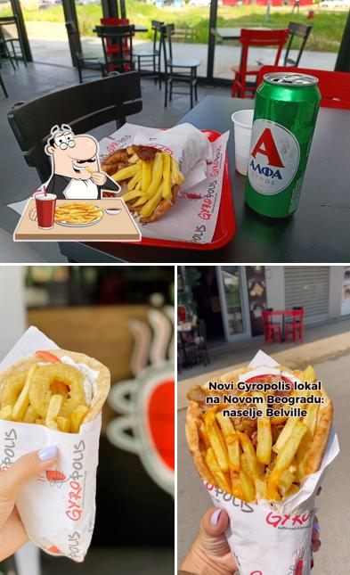 Pommes frites im Gyropolis Novi Beograd