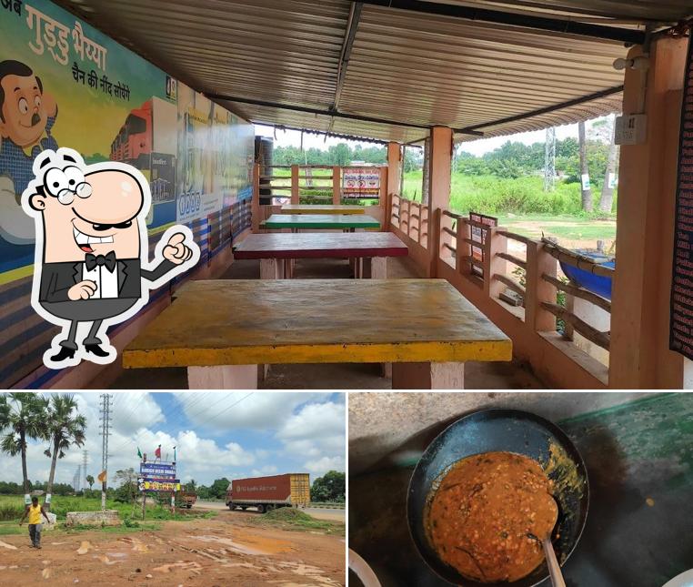 This is the image displaying exterior and food at Bhrigu Rishi Bhaliya Dhaba