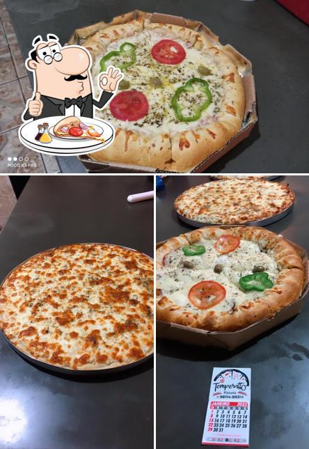 Escolha pizza no Temperatto Pizzaria