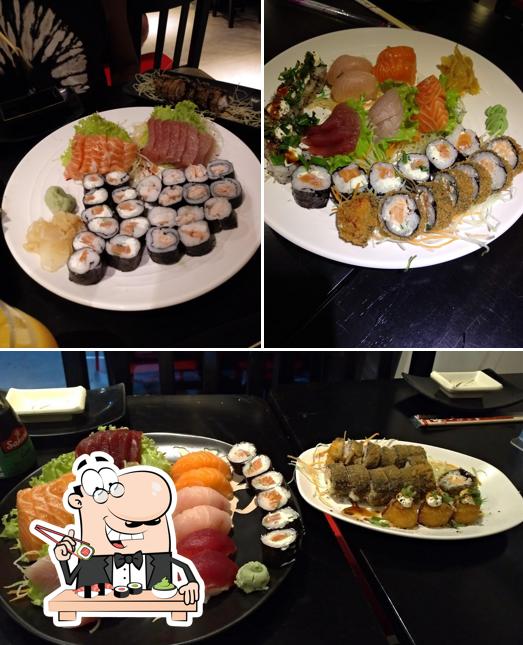 Rolos de sushi são disponibilizados no Nakasa Delivery