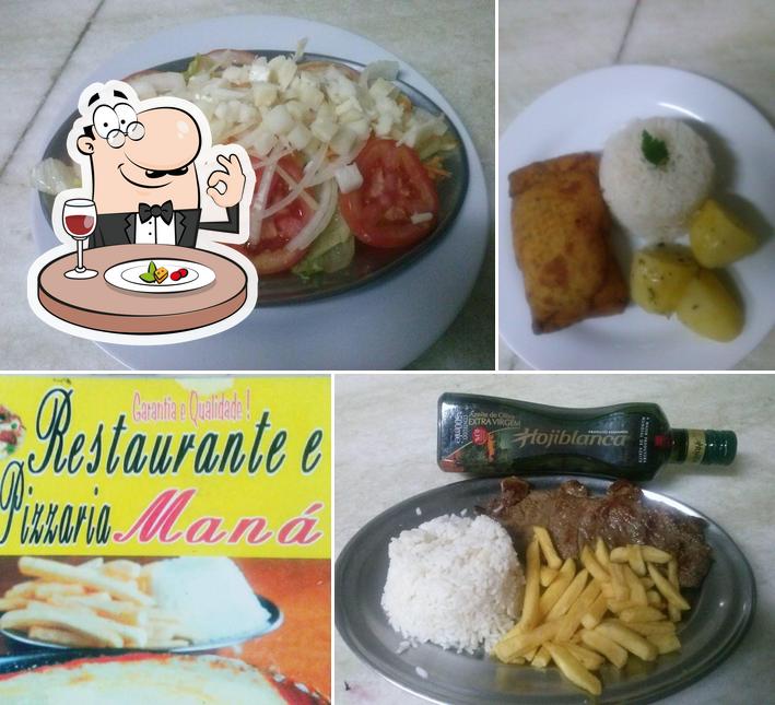 Comida em Restaurante E Pizzaria Maná