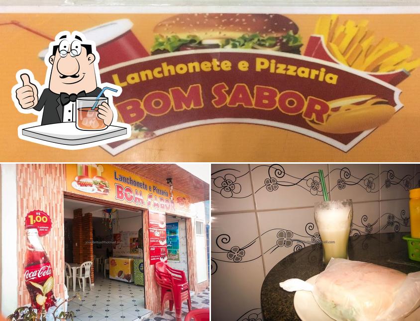 A imagem do Lanchonete e Pizzaria Bom Sabor’s bebida e cidadãos