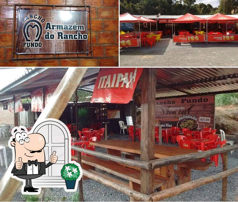 Esta é a imagem ilustrando exterior e interior no Rancho Fundo Ribeirão das Neves MG