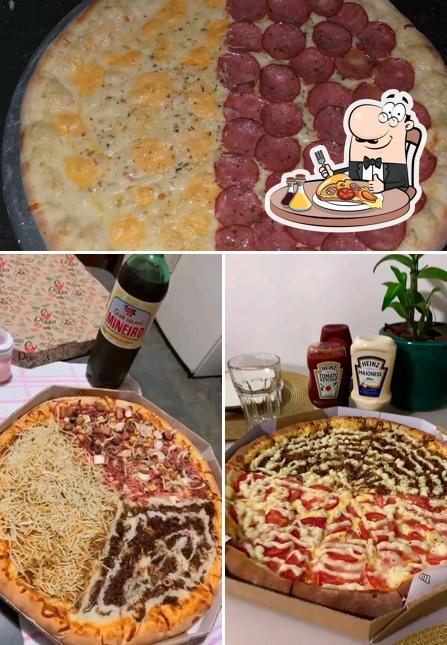 Escolha diferentes variedades de pizza