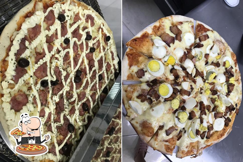 Escolha diferentes variedades de pizza