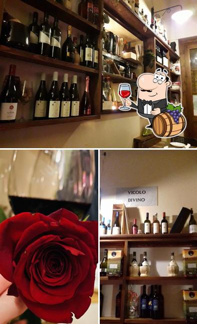 Il est fort sympathique de déguster un verre de vin à Enoteca Vicolo Divino