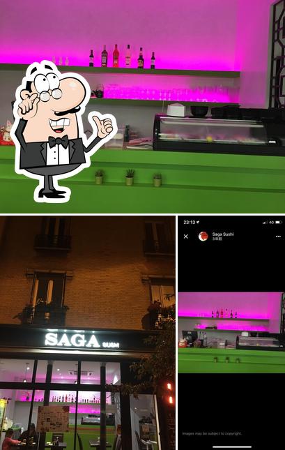 L'intérieur de Saga Sushi