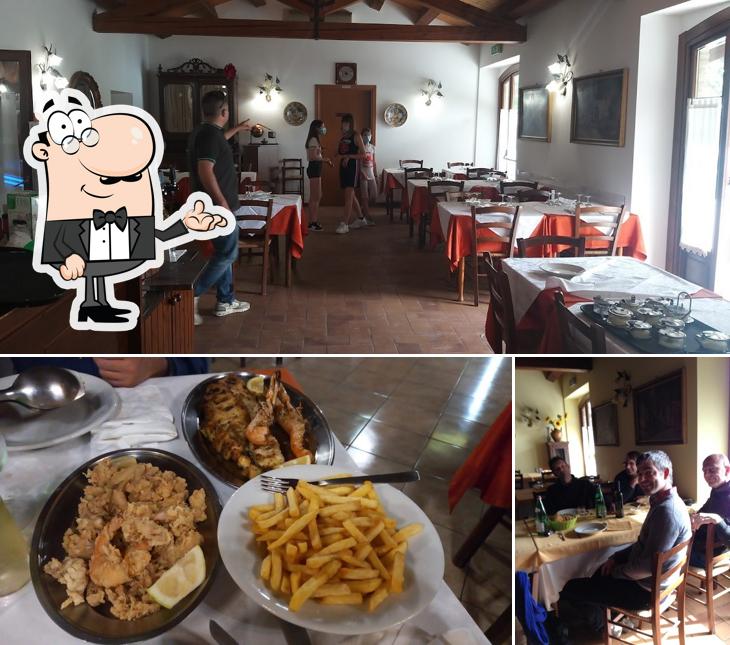 Tra le varie cose da Villa Ugolini Ristorante Albergo si possono trovare la interni e cibo