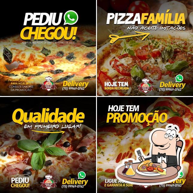 Peça diversos variedades de pizza