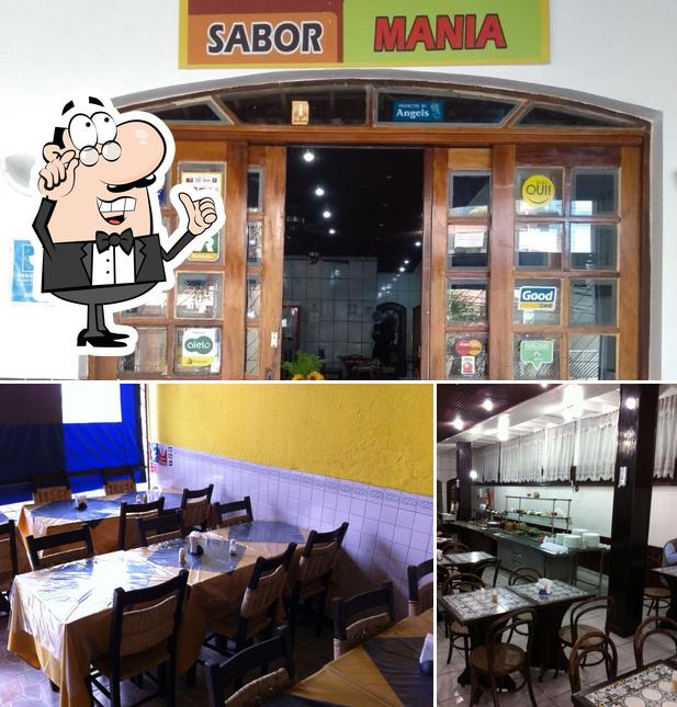 O interior do Restaurante Sabor Mania