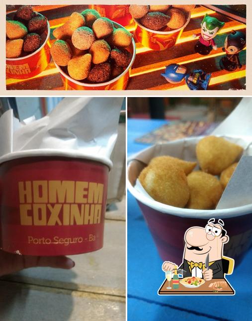 Comida em Homem Coxinha