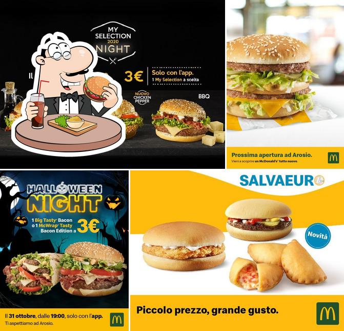 Prova un hamburger a McDonald's Arosio