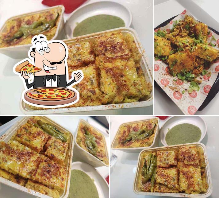 Order pizza at Radhe dhokla