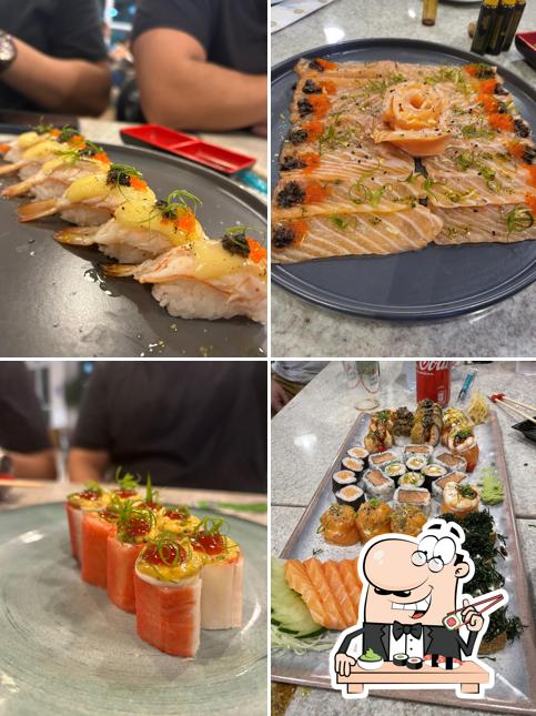 Escolha diferentes opções de sushi