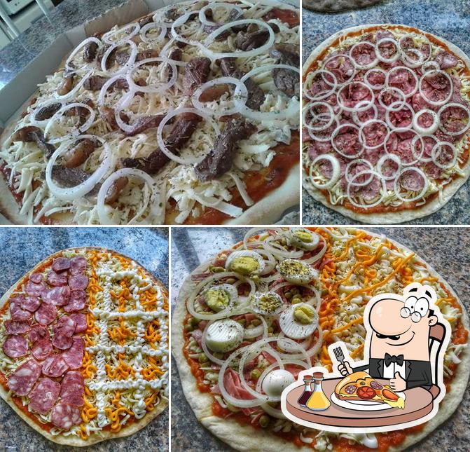 Escolha pizza no Choupana's Pizzas